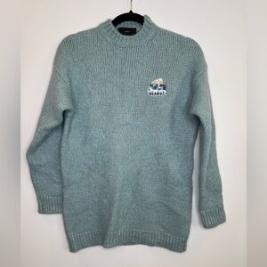 Alanui Global Warming Alpaca Blend Sweater In Blue size XS Italy alpaca wool